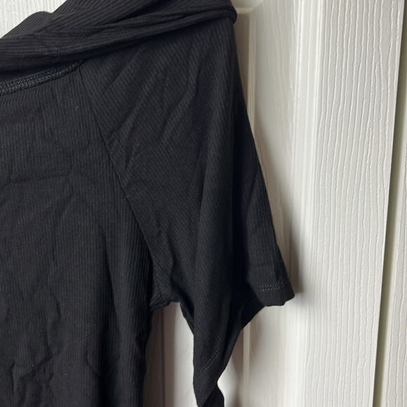 Six Fifty Off Shoulder Top Black Large Cold Elbow long sleeve - Picture 3 of 8